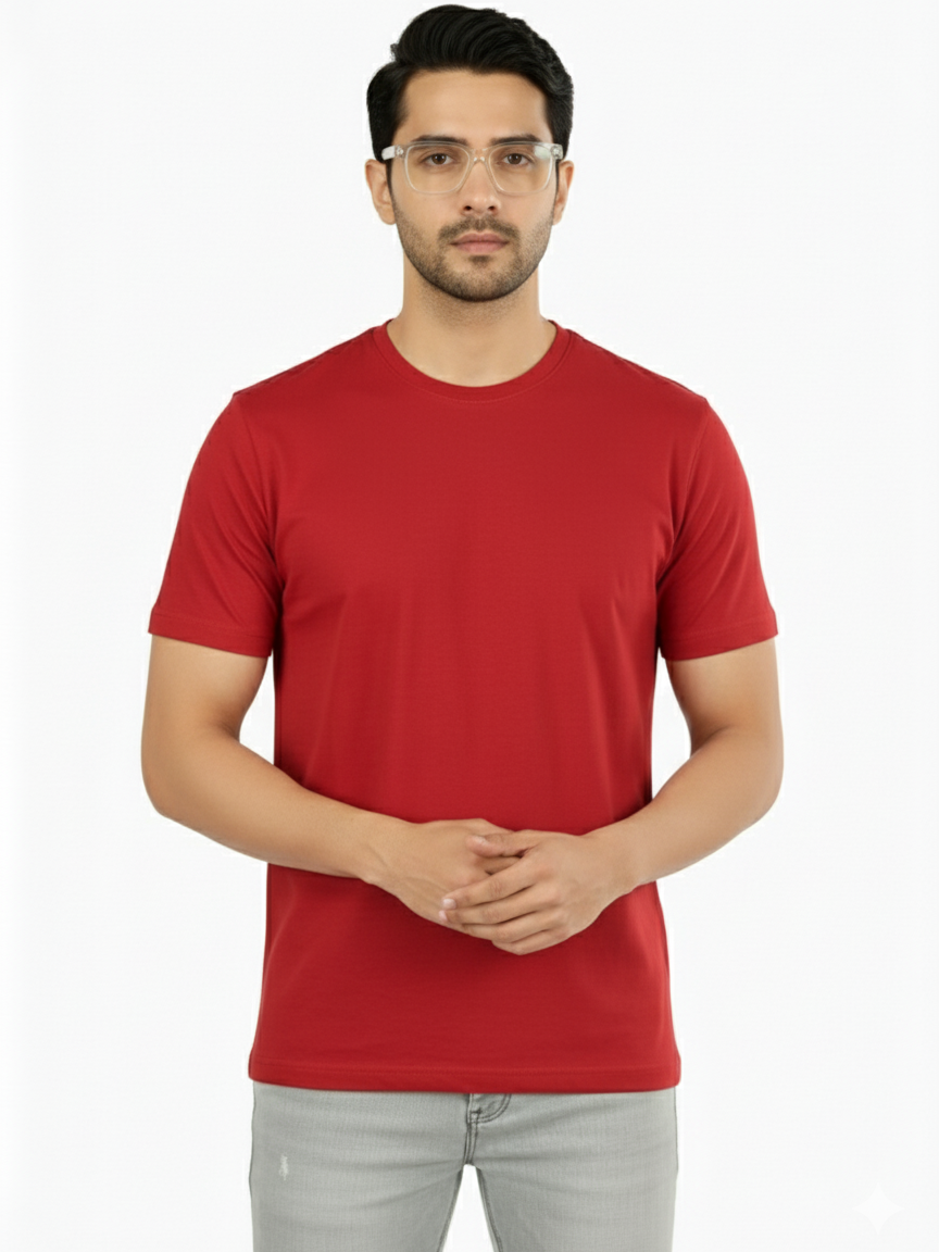 180 Gsm Regular Half Sleeve (Single Jersey Cotton)  (Without Branding )